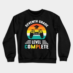 Gamer Student Class Of School Seventh Grade Level Complete Crewneck Sweatshirt